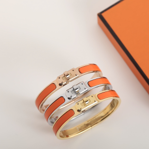 Hermes Mini Clic Kelly Narrow Bracelet Orange Hermes Mini Clic Kelly Narrow Bracelet Orange