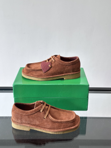 Bottega Veneta Daddy Lace Up Shoes Brown Suede Leather Bottega Veneta Daddy Lace Up Shoes Brown Suede Leather