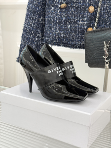Givenchy Sliced Square Tape Mary Jane Pumps Black Patent Leather Givenchy Sliced Square Tape Mary Jane Pumps Black Patent Leather