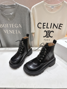 Loewe Sierra Combat Lace Up Ankle Boot Black Calfskin Leather Loewe Sierra Combat Lace Up Ankle Boot Black Calfskin Leather