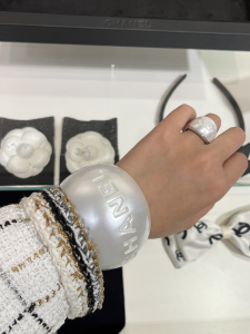 Chanel Metal Resin Bangle Bracelets