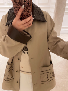 Chanel CC Logo Bomber Jacket