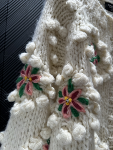 Chanel White Knit Cardigan