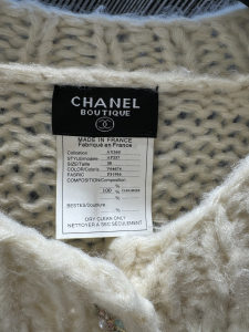 Chanel White Knit Cardigan