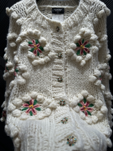 Chanel White Knit Cardigan