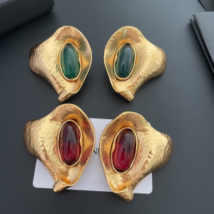 Saint Laurent Petal Sculpted Clip On Drop Earrings Saint Laurent Petal Sculpted Clip On Drop Earrings