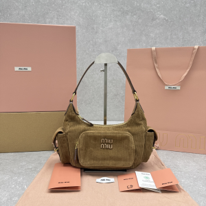 Miu Miu Pocket Corduroy Shoulder Handle Bag Miu Miu Pocket Corduroy Shoulder Handle Bag