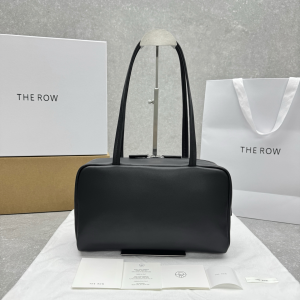 The Row Astra Medium Leather Tote Shoulder Bag Black The Row Astra Medium Leather Tote Shoulder Bag Black