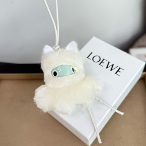 Charms Loewe Snow Bunny Bag Charm White