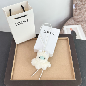 Charms Loewe Snow Bunny Bag Charm White
