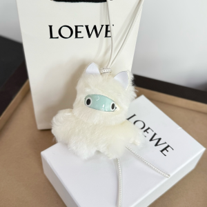 Charms Loewe Snow Bunny Bag Charm White