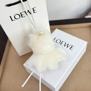 Charms Loewe Snow Bunny Bag Charm White