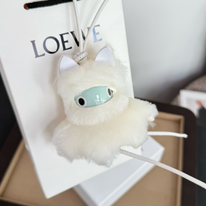 Charms Loewe Snow Bunny Bag Charm White