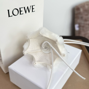 Charms Loewe Snow Bunny Bag Charm White