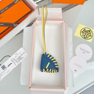 Charms Hermes Cheval Tresse Horse Bag Charm Blue Charms Hermes Cheval Tresse Horse Bag Charm Blue
