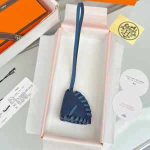 Charms Hermes Cheval Tresse Horse Bag Charm Navy Blue Charms Hermes Cheval Tresse Horse Bag Charm Navy Blue