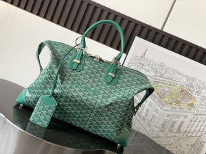 Goyard Travel 45 Carry on Luggage Green Goyardine Canvas and Cowhide Leather Goyard Travel 45 Carry on Luggage Green Goyardine Canvas and Cowhide Leather