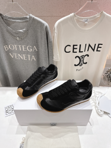 Loewe Ballet 2 Runner Sneakers Black Suede Calfskin Leather Loewe Ballet 2 Runner Sneakers Black Suede Calfskin Leather