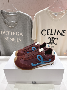 Loewe Ballet 2 Runner Sneakers Burgundy Nylon and Suede Calfskin Leather Loewe Ballet 2 Runner Sneakers Burgundy Nylon and Suede Calfskin Leather