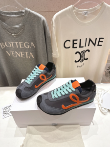 Loewe Ballet 2 Runner Sneakers Gray Nylon and Suede Calfskin Leather Loewe Ballet 2 Runner Sneakers Gray Nylon and Suede Calfskin Leather