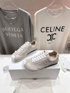 Loewe Ballet 2 Runner Sneakers White Suede Calfskin Leather Loewe Ballet 2 Runner Sneakers White Suede Calfskin Leather