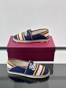 Gucci Alonso Script Blue Canvas Espadrilles Flats Gucci Alonso Script Blue Canvas Espadrilles Flats