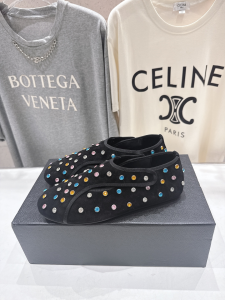 Alaia Flex Slippers with Beads Black Suede Leather Alaia Flex Slippers with Beads Black Suede Leather