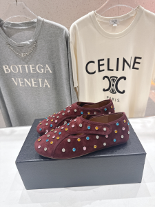 Alaia Flex Slippers with Beads Red Suede Leather Alaia Flex Slippers with Beads Red Suede Leather