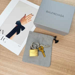 Balenciaga Padlock Keychain Keyring Gold