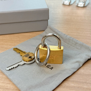 Balenciaga Padlock Keychain Keyring Gold