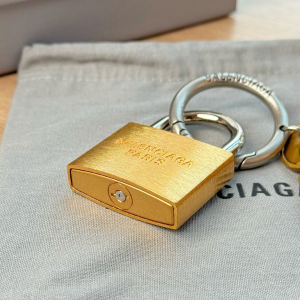 Balenciaga Padlock Keychain Keyring Gold