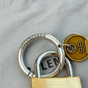 Balenciaga Padlock Keychain Keyring Gold