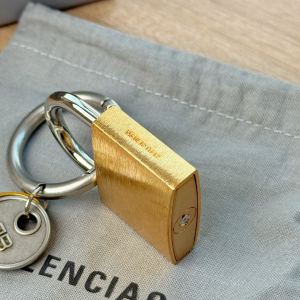 Balenciaga Padlock Keychain Keyring Gold