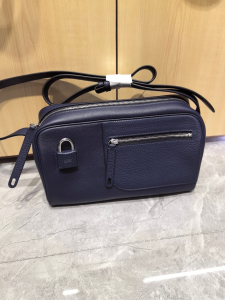 Hermes Nouveau On Body Shoulder Bag Blue Grained Calfskin and Taurillon Clemence Leather Hermes Nouveau On Body Shoulder Bag Blue Grained Calfskin and Taurillon Clemence Leather