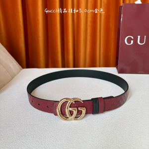 Gucci Vintage Double G Buckle Red GG Signature Calfskin Leather Belt 30MM Gucci Vintage Double G Buckle Red GG Signature Calfskin Leather Belt 30MM