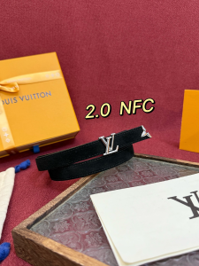 Louis Vuitton LV Pretty Black Suede Leather Belt 20MM Louis Vuitton LV Pretty Black Suede Leather Belt 20MM