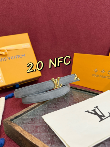 Louis Vuitton LV Pretty Gray Suede Leather Belt 20MM Louis Vuitton LV Pretty Gray Suede Leather Belt 20MM