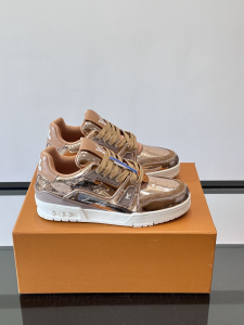 Louis Vuitton LV Trainers Sneakers Copper Calfskin Leather Louis Vuitton LV Trainers Sneakers Copper Calfskin Leather