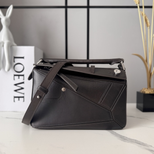 Loewe Panta Small Puzzle Crossbody Bag Dark Brown Calfskin Leather Loewe Panta Small Puzzle Crossbody Bag Dark Brown Calfskin Leather