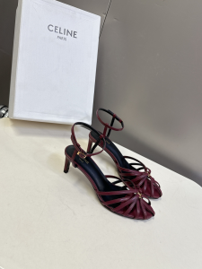 Celine Triomphe Red Leather Sandals 60MM Celine Triomphe Red Leather Sandals 60MM