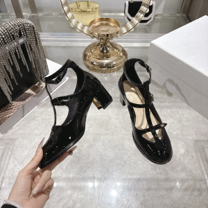 Dior Aime Dior Low Heel Pumps Black Patent Calfskin 40MM Dior Aime Dior Low Heel Pumps Black Patent Calfskin 40MM