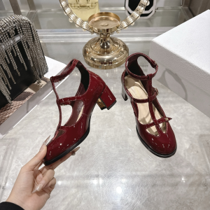 Dior Aime Dior Low Heel Pumps Red Patent Calfskin 40MM Dior Aime Dior Low Heel Pumps Red Patent Calfskin 40MM