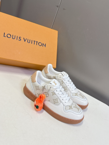 Louis Vuitton LV Stadium Sneaker White Canvas and Calfskin Leather Louis Vuitton LV Stadium Sneaker White Canvas and Calfskin Leather