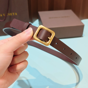 Bottega Veneta Contour Bucket Red Calfskin Leather Belt 20MM Bottega Veneta Contour Bucket Red Calfskin Leather Belt 20MM