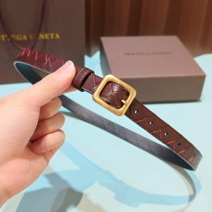 Bottega Veneta Contour Bucket Red Woven Leather Belt 20MM Bottega Veneta Contour Bucket Red Woven Leather Belt 20MM