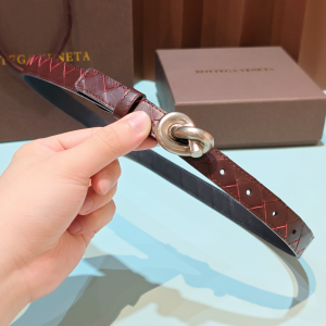 Bottega Veneta Knot Bucket Red Woven Leather Belt 20MM Bottega Veneta Knot Bucket Red Woven Leather Belt 20MM