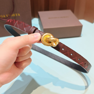 Bottega Veneta Knot Bucket Red Woven Leather Belt 20MM Bottega Veneta Knot Bucket Red Woven Leather Belt 20MM