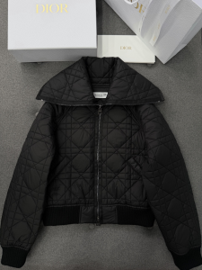 Dior Macrocannage Jacket with Oversized Collar Black Quilted Technical Taffeta SML Dior Macrocannage Jacket with Oversized Collar Black Quilted Technical Taffeta SML