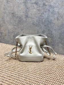 Saint Laurent Jamie Mini Shoulder Pouch Crossbody Bag White Quilted Leather Saint Laurent Jamie Mini Shoulder Pouch Crossbody Bag White Quilted Leather