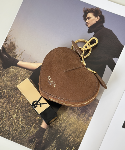 Alaia Le Coeur Mini Brown Suede Leather Coin Purse Alaia Le Coeur Mini Brown Suede Leather Coin Purse